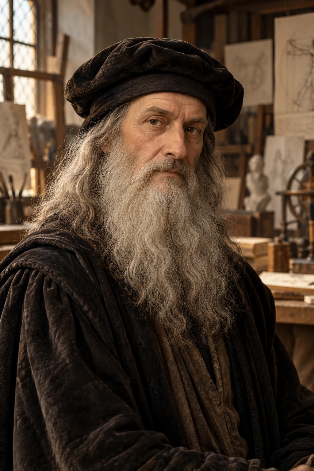 Imagined portrait of Leonardo da Vinci